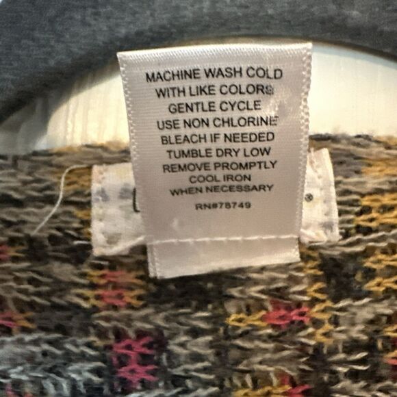 Vintage Contempo Casuals Cardigan Boho Western Shawl with Fringe One Size Y2K - Picture 5 of 6